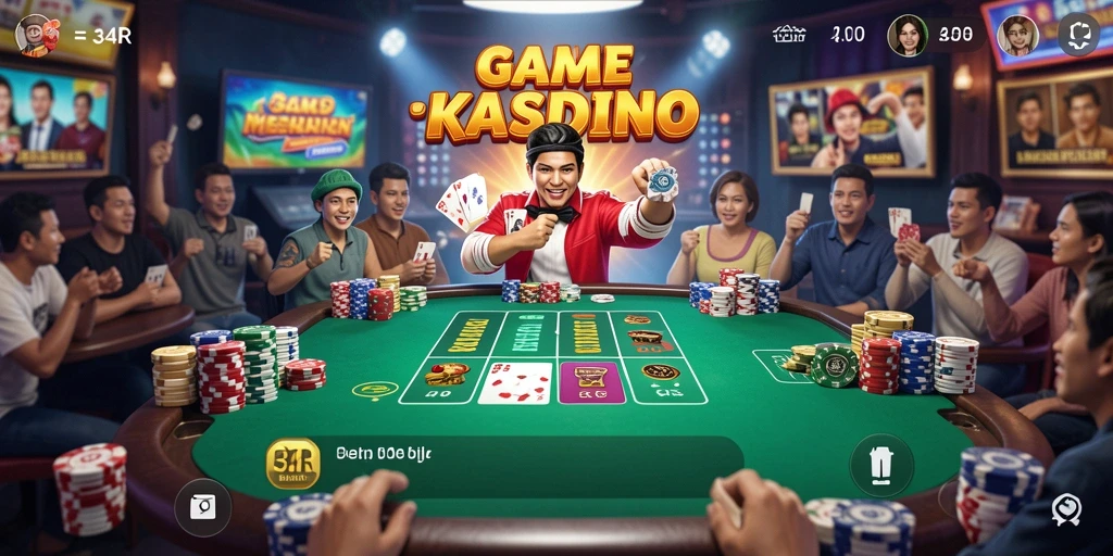 Screenshot menampilkan gameplay kasino yang seru dan menarik di 34R.