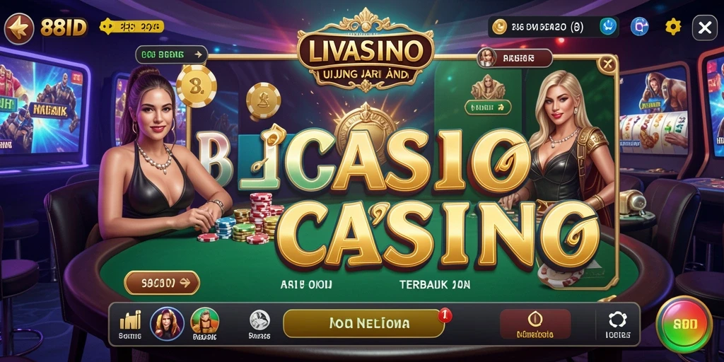 Tampilan gameplay Live Casino yang mendebarkan dan interaktif.