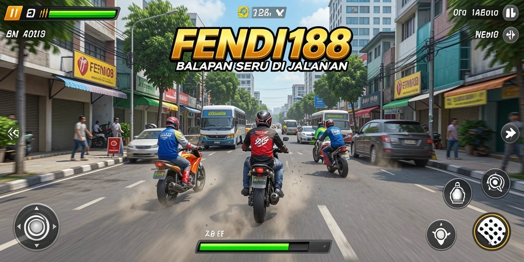 Gambaran gameplay balapan yang mendebarkan di FENDI188.