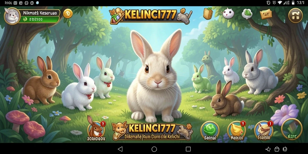 Screenshot KELINCI777 menampilkan gameplay yang ceria dan penuh warna.