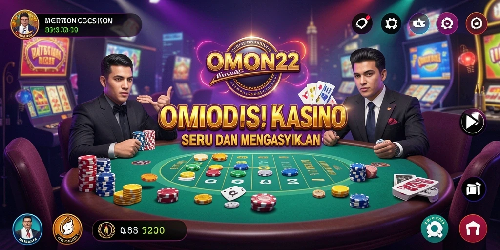 Tampilan screenshot utama OMON22 dengan gameplay Kasino yang menarik.