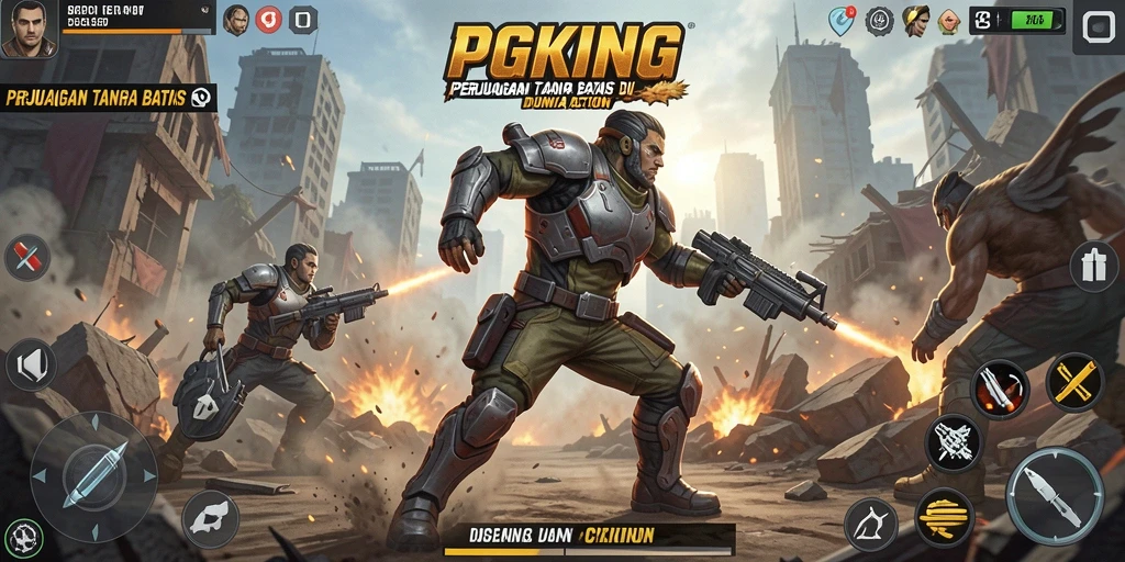 Tampilan aksi mendebarkan dalam PGKING yang siap memacu adrenalin.
