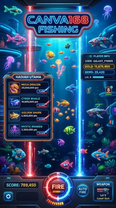 Tampilan antarmuka canva168 yang menarik dan mudah digunakan.
